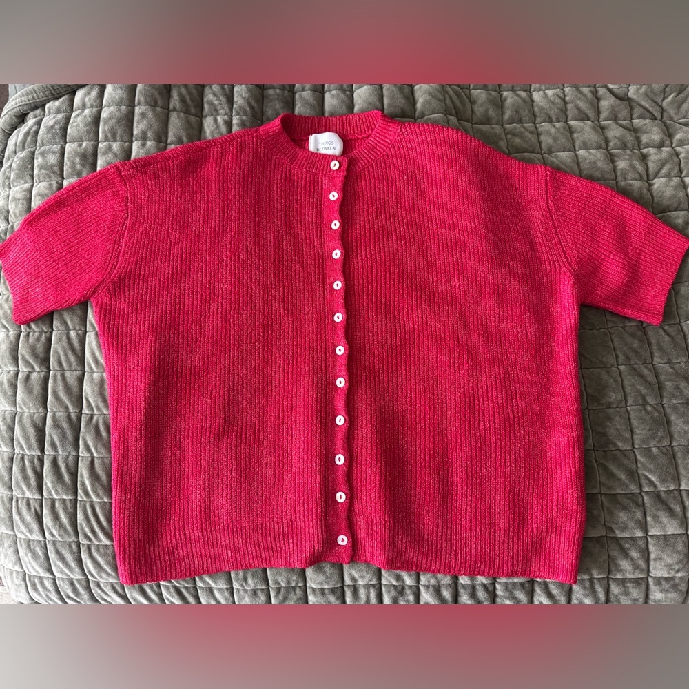 Things Between Short Sleeve Cardigan